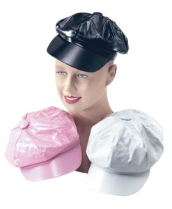 60's pvc cap's- available in 3 colours