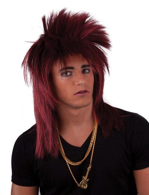 80's / 90's Punk / Rock Wig - Burgundy Red